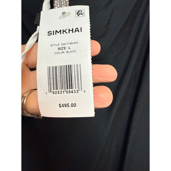 NWT Simkhai Onyx Halter Neck Maxi Dress Sz. L - Picture 8 of 11